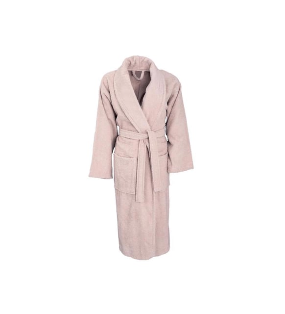 Cd- Soft Cotton Plus Size Bathrobe Beige