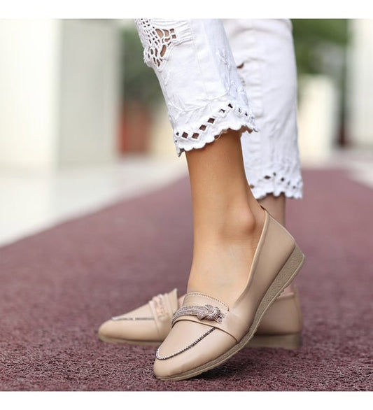 Co- Jari Nude Skin Ballerina Shoes