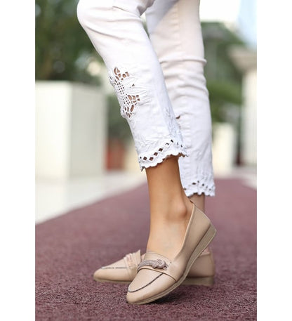 Co- Jari Nude Skin Ballerina Shoes